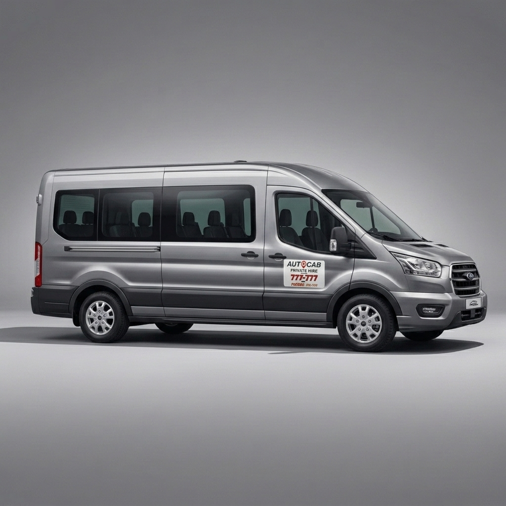 Autocab minibus used for group travel in Staffordshire